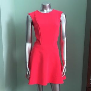 Hot pink H&M fit and flare cocktail dress